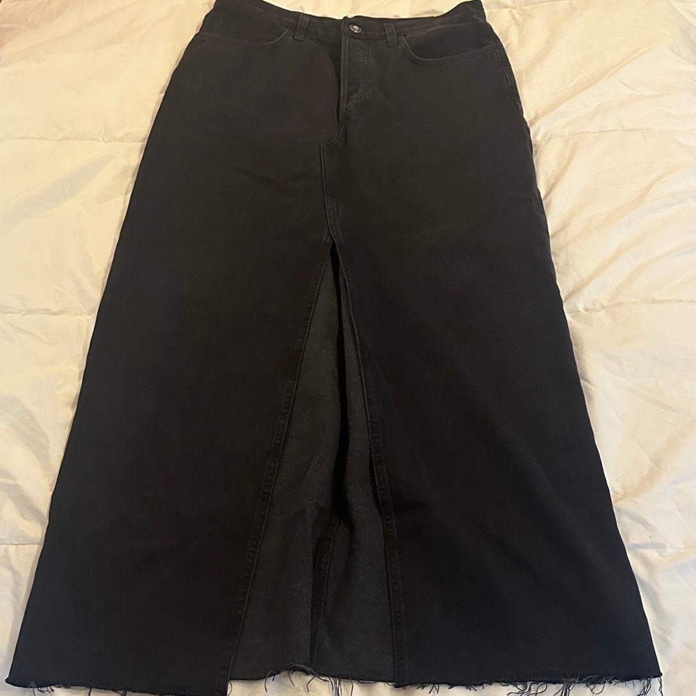 Favorite daughter the Sadie asphalt black denim skirt